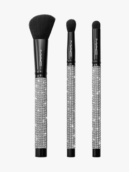 MAC Finishing Touch Brush Kit in multiple branded components on a light gray background