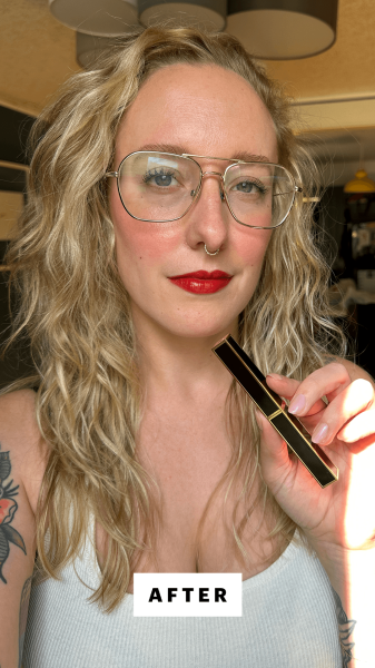 McGrath after applying the Tom Ford Slim Lip Color Shine