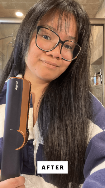 Calaor after using the Dyson Airstrait Straightener
