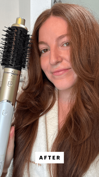 Gulino after using the Shark Glam Ceramic  Powerful Air Styling and Drying System