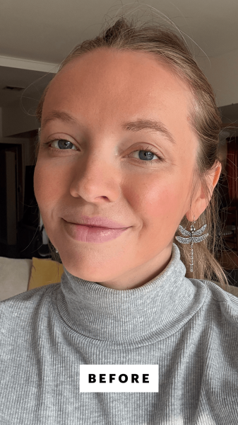 Fowler before applying the Nars Powermatte Lip Pencil